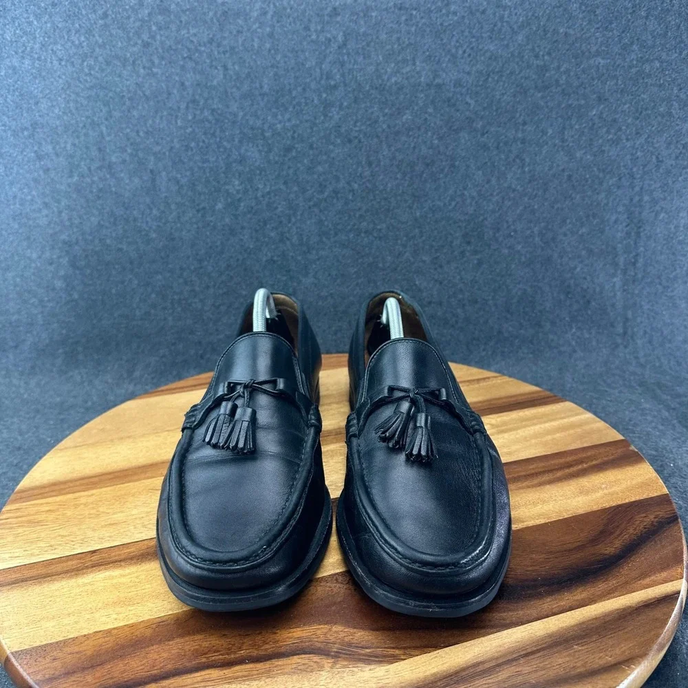Allen Edmonds Milano Tassel Loafers Black Men's Shoes Size 12EE Made In Italy